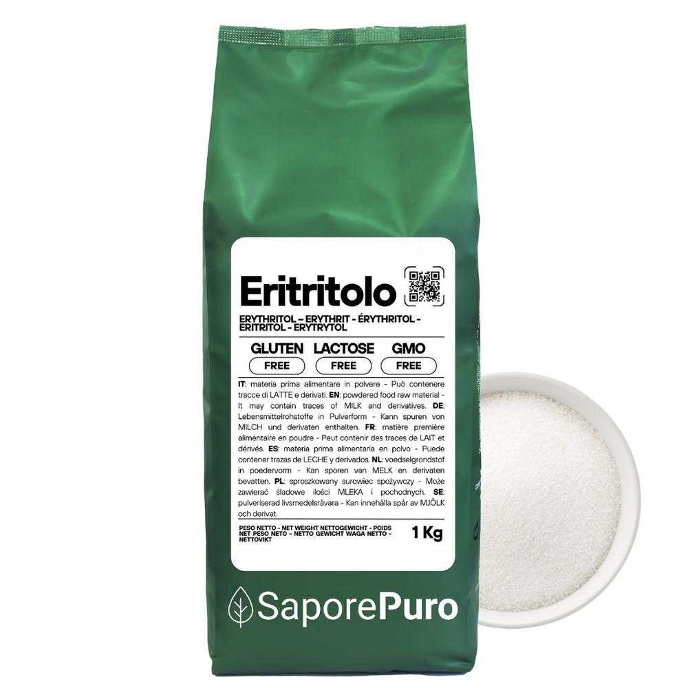 Eritritolo - Alternativa allo Zucchero - origine FRANCIA - Dolcificante 0kcal - SaporePuro
